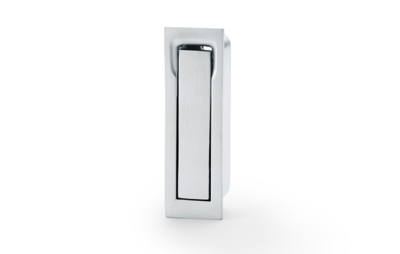 Alexander & Wilks Square Sliding Door Edge Pull - Satin Chrome Image 1