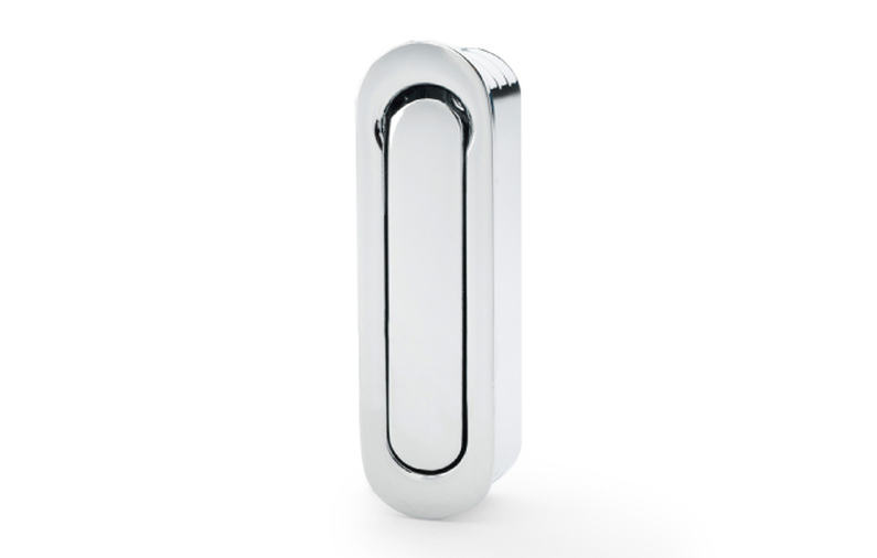 Alexander & Wilks Radius Sliding Door Edge Pull - Polished Chrome Image 1