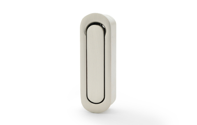 Alexander & Wilks Radius Sliding Door Edge Pull - Satin Nickel Image 1