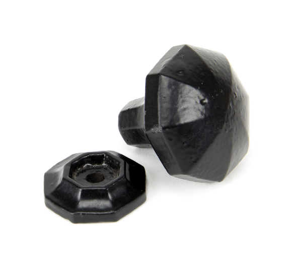 33372 - From The Anvil Black Octagonal Cabinet Knob - Small - FTA Image 2