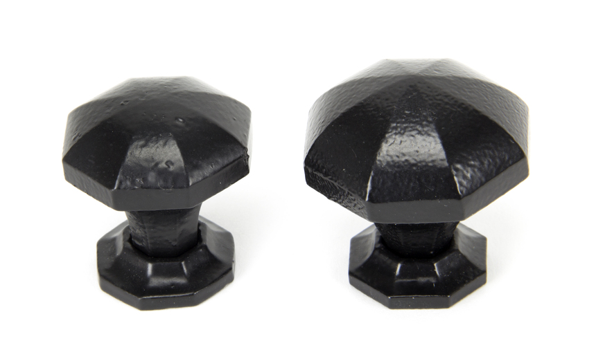 33372 - From The Anvil Black Octagonal Cabinet Knob - Small - FTA Image 3