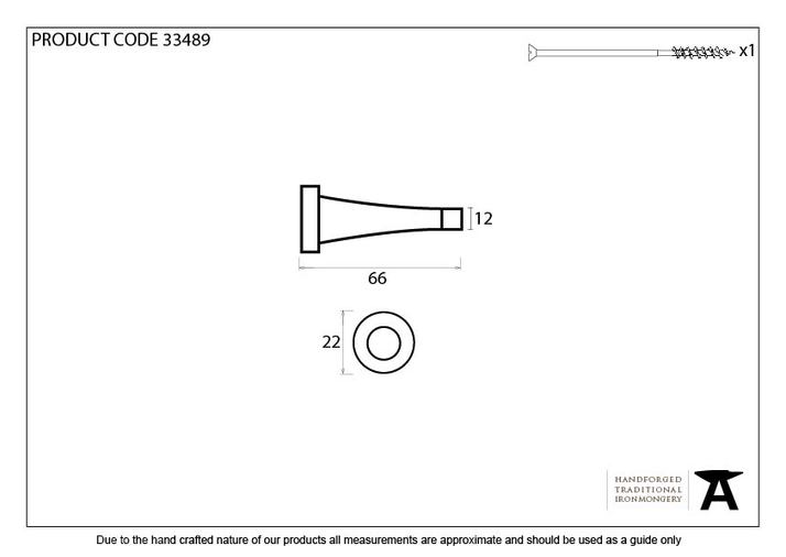 33489 - Beeswax Projection Door Stop - FTA Image 2