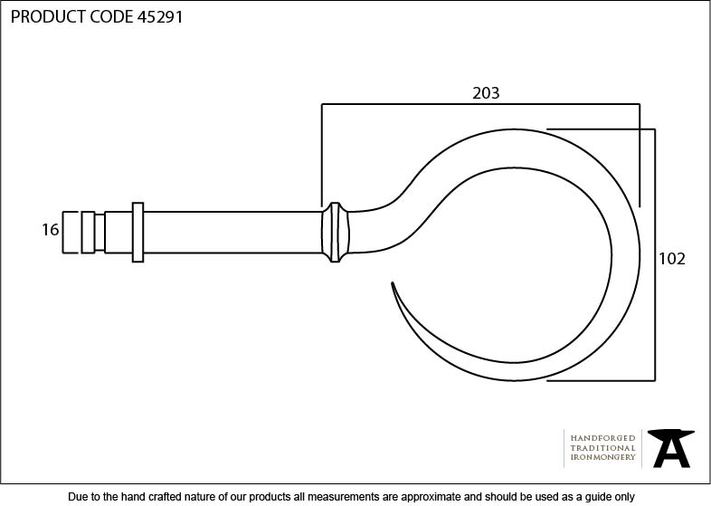 45291 - Pewter Hook Curtain Finial (Pair) - FTA Image 2