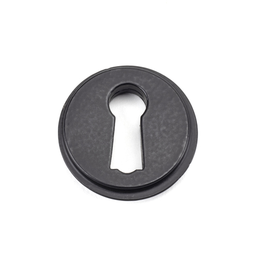 49537 - Matt Black Round Escutcheon (Art Deco) - FTA Image 3