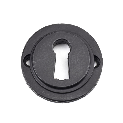 49537 - Matt Black Round Escutcheon (Art Deco) - FTA Image 4