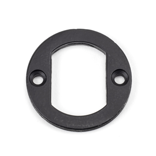 49537 - Matt Black Round Escutcheon (Art Deco) - FTA Image 5