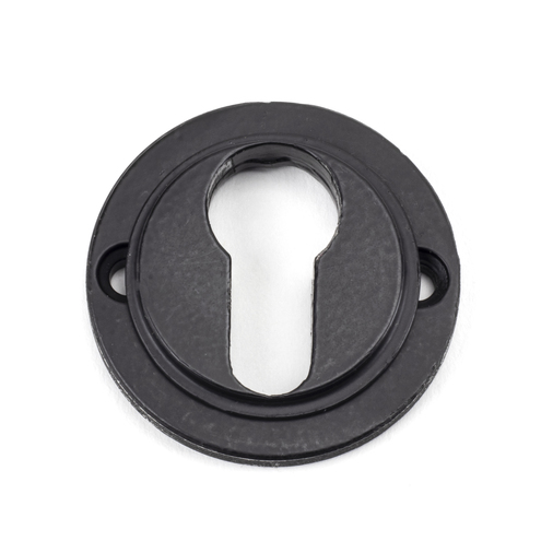 49542 - Matt Black Round Euro Escutcheon (Beehive) - FTA Image 4