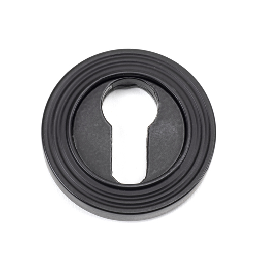 49542 - Matt Black Round Euro Escutcheon (Beehive) - FTA Image 1