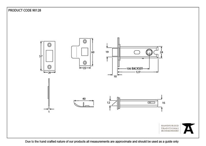 90128 - Black 5'' Heavy Duty Latch - FTA Image 2