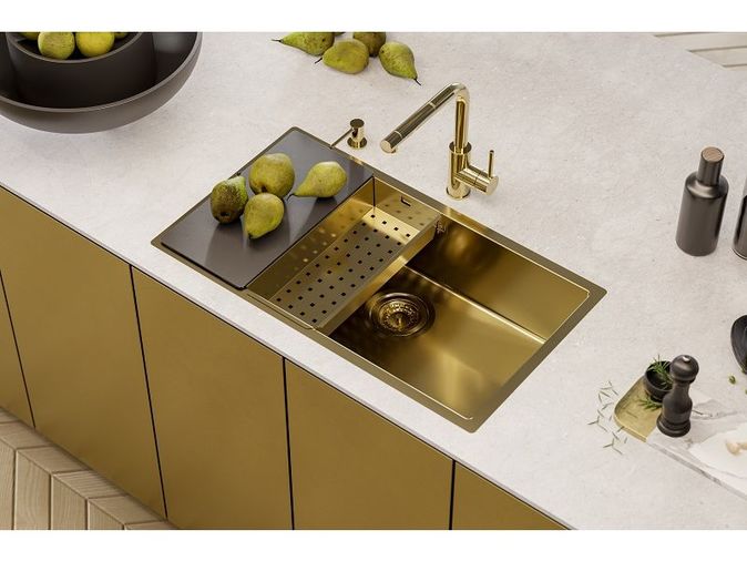 Alveus Sink Quadrix 60 Gold for Cabinet 800-900mm Single Bowl Image 8