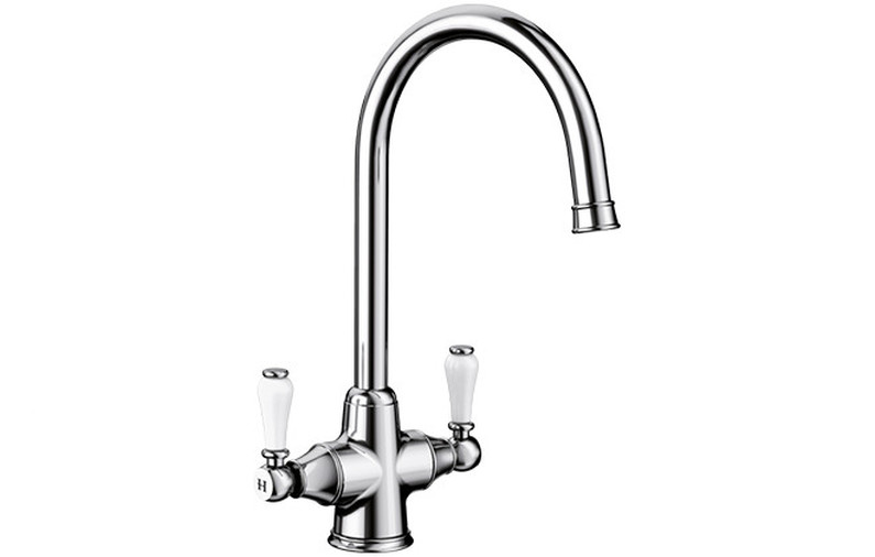 Blanco Vicus Twin Lever Chrome Kitchen Tap 524284 Image 1