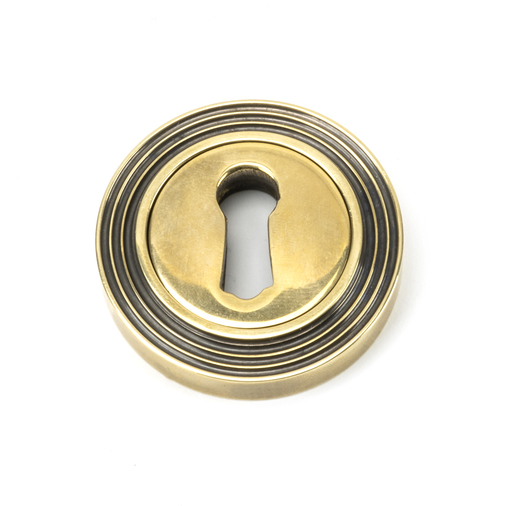 45685 - Aged Brass Round Escutcheon (Beehive) FTA Image 1