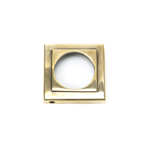 45686 - Aged Brass Round Escutcheon (Square) FTA Image 2