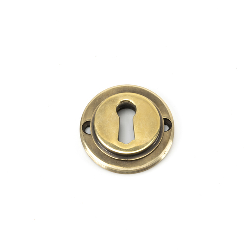 45686 - Aged Brass Round Escutcheon (Square) FTA Image 5