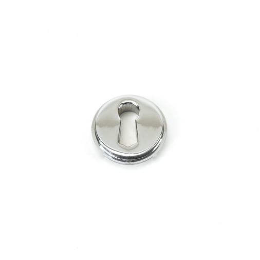 45688 - Polished Chrome Round Escutcheon (Art Deco) - FTA Image 3