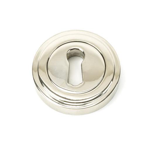 45692 - Polished Nickel Round Escutcheon (Art Deco) - FTA Image 1