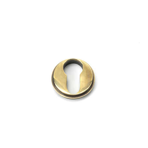 45707 - Aged Brass Round Euro Escutcheon (Plain) FTA Image 3