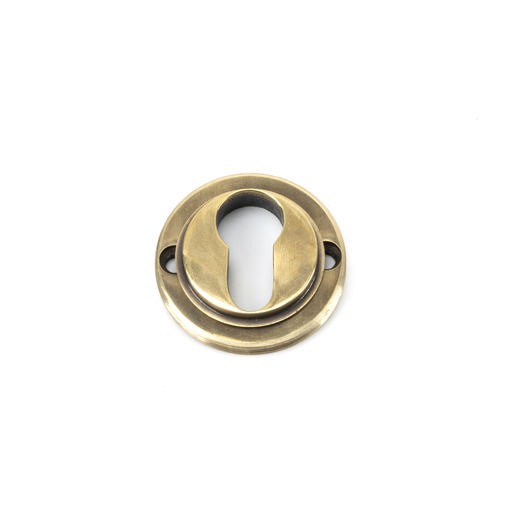 45707 - Aged Brass Round Euro Escutcheon (Plain) FTA Image 4