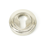 45716 - Polished Nickel Round Euro Escutcheon (Art Deco) - FTA Image 1 Thumbnail