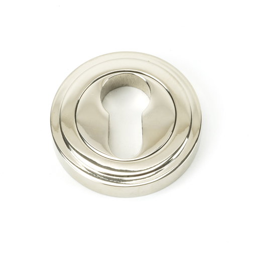 45716 - Polished Nickel Round Euro Escutcheon (Art Deco) - FTA Image 1