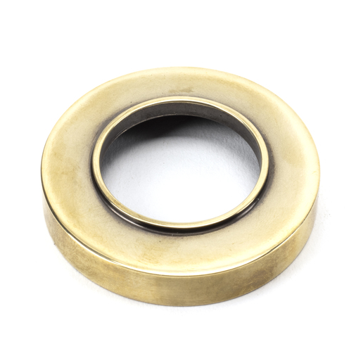 45731 - Aged Brass Round Thumbturn Set (Plain) FTA Image 3