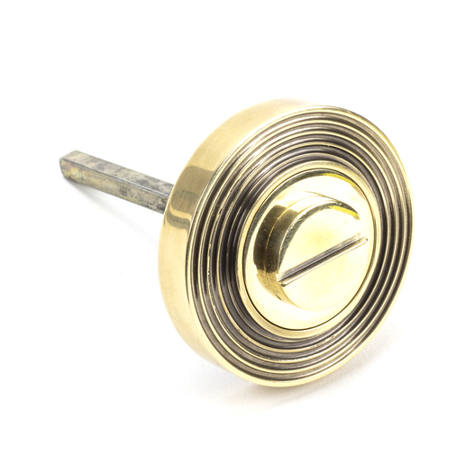 45733 - Aged Brass Round Thumbturn Set (Beehive) FTA Image 2