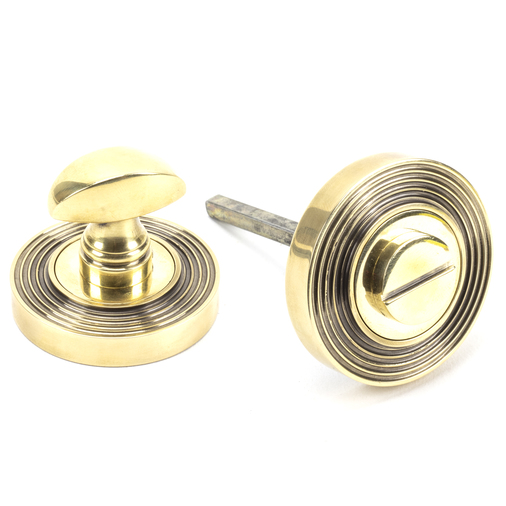 45733 - Aged Brass Round Thumbturn Set (Beehive) FTA Image 1