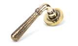 46069 - Aged Brass Hammered Newbury Lever on Rose Set (Plain) FTA Image 1 Thumbnail