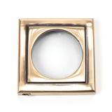46120 - Polished Bronze Round Escutcheon (Square) - FTA Image 2 Thumbnail