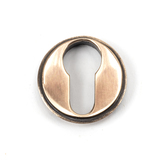 46126 - Polished Bronze Round Euro Escutcheon (Art Deco) - FTA Image 3 Thumbnail