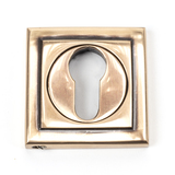 46128 - Polished Bronze Round Euro Escutcheon (Square) - FTA Image 1 Thumbnail