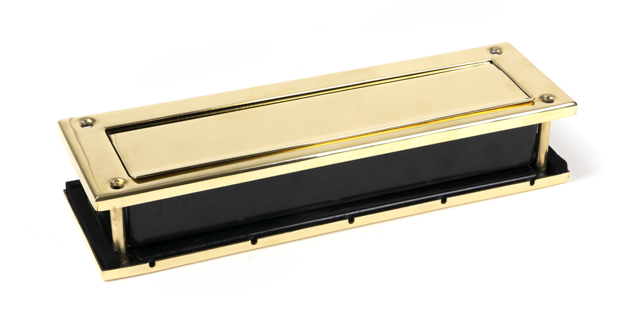 46549 - Polished Brass Traditional Letterbox - FTA Image 2