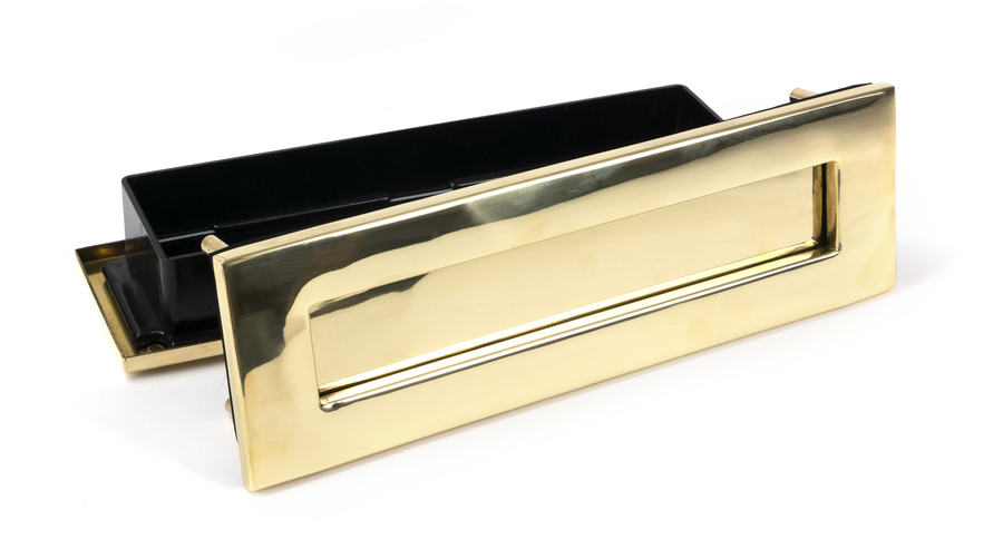 46549 - Polished Brass Traditional Letterbox - FTA Image 4