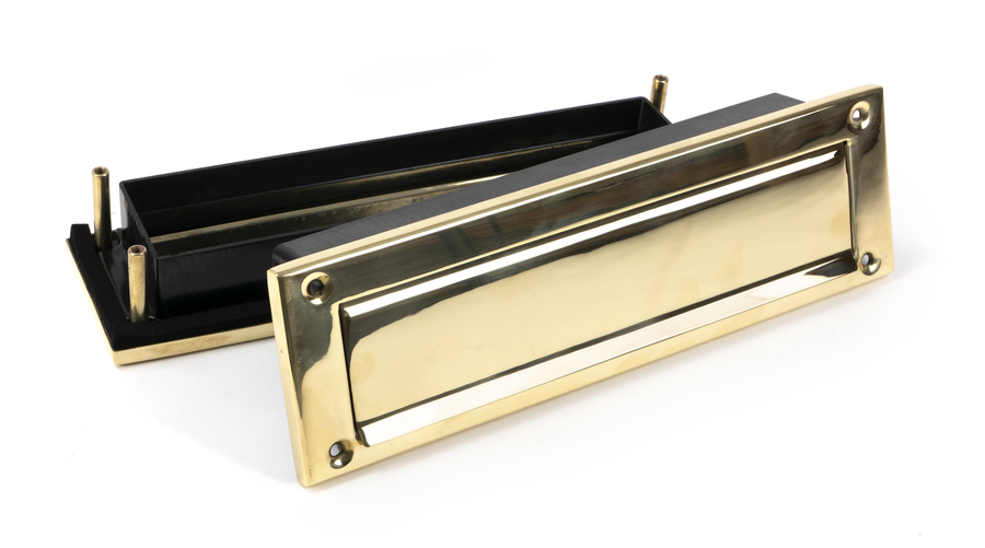 46549 - Polished Brass Traditional Letterbox - FTA Image 5