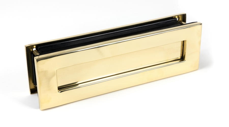 46549 - Polished Brass Traditional Letterbox - FTA Image 1