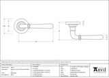 50017 - Aged Brass Newbury Lever on Rose Set (Plain) - U - FTA Image 3 Thumbnail