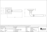 50020 - Aged Brass Newbury Lever on Rose Set (Square) - U - FTA Image 3 Thumbnail