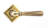 50040 - Aged Brass Hammered Newbury Lever on Rose Set (Square) - U - FTA Image 2 Thumbnail
