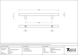 50230 - Satin SS (316) 1.2m T Bar Handle Secret Fix 32mm - FTA Image 6 Thumbnail