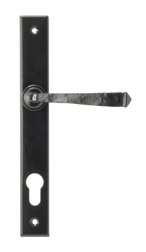 Black Avon Slimline Lever Espag. Lock Set Image 1