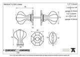 33064 - Beeswax Large Octagonal Mortice/Rim Knob Set - FTA Image 2 Thumbnail