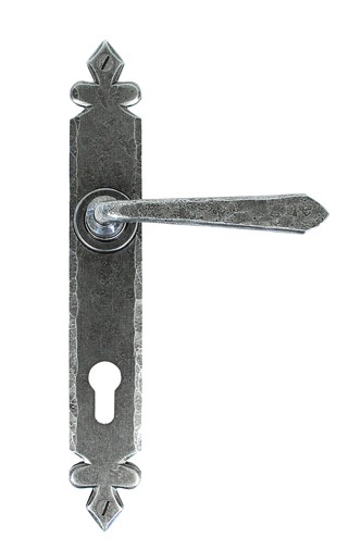 33068 - Pewter Cromwell Lever Espag. Lock Set - FTA Image 1