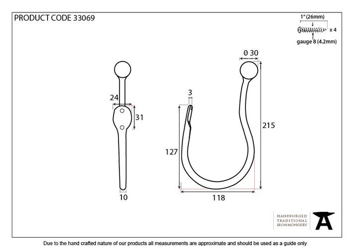 33069 - Pewter Curtain Tie Back (pair) - FTA Image 2