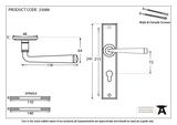 33088 - Pewter Large Avon 72mm Centre Euro Lock Set - FTA Image 4 Thumbnail