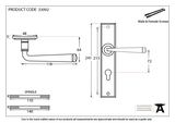 33092 - Black Large Avon 72mm Centre Euro Lock Set - FTA Image 4 Thumbnail