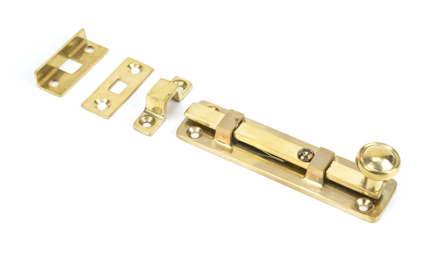 33096 - Polished Brass 4'' Universal Bolt - FTA Image 1