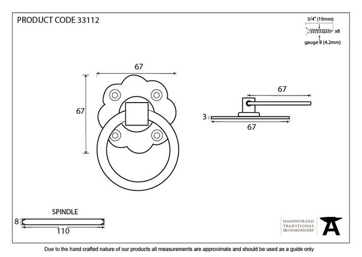 33112 - Beeswax Ring Turn Handle Set - FTA Image 2