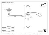 Black Gothic Curved Sprung Lever Lock Set Image 2 Thumbnail