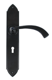 33136 - Black Gothic Curved Sprung Lever Lock Set - FTA Image 1 Thumbnail