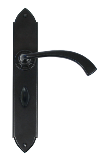 33138 - Black Gothic Curved Sprung Lever Bathroom Set - FTA Image 1